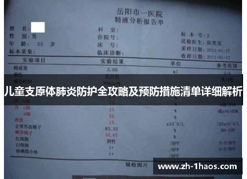 儿童支原体肺炎防护全攻略及预防措施清单详细解析