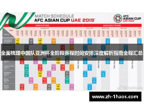 全面梳理中国队亚洲杯全阶段赛程时间安排深度解析指南全程汇总 全面梳理中国队亚洲杯全阶段赛程时间安排深度解析指南全程汇总